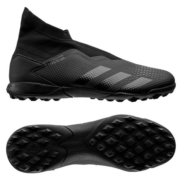 adidas Predator 20.3 Laceless TF Dark Motion - Core Black/Solid Grey