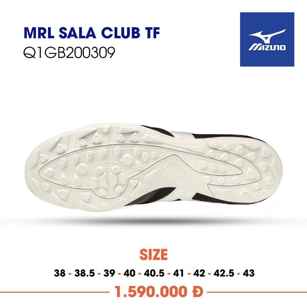 MIZUNO MORELIA SALA CLUB TF BLACK/WHITE/RED