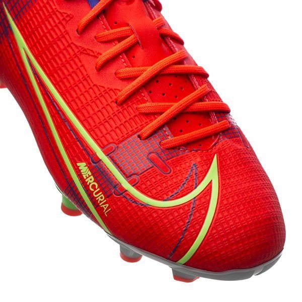 Nike Mercurial Vapor 14 Academy MG Spectrum - Bright Crimson/Metallic Silver Kids