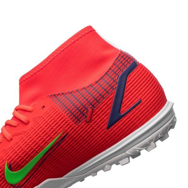 Nike Mercurial Superfly 8 Academy TF Spectrum - Bright Crimson/Metallic Silver