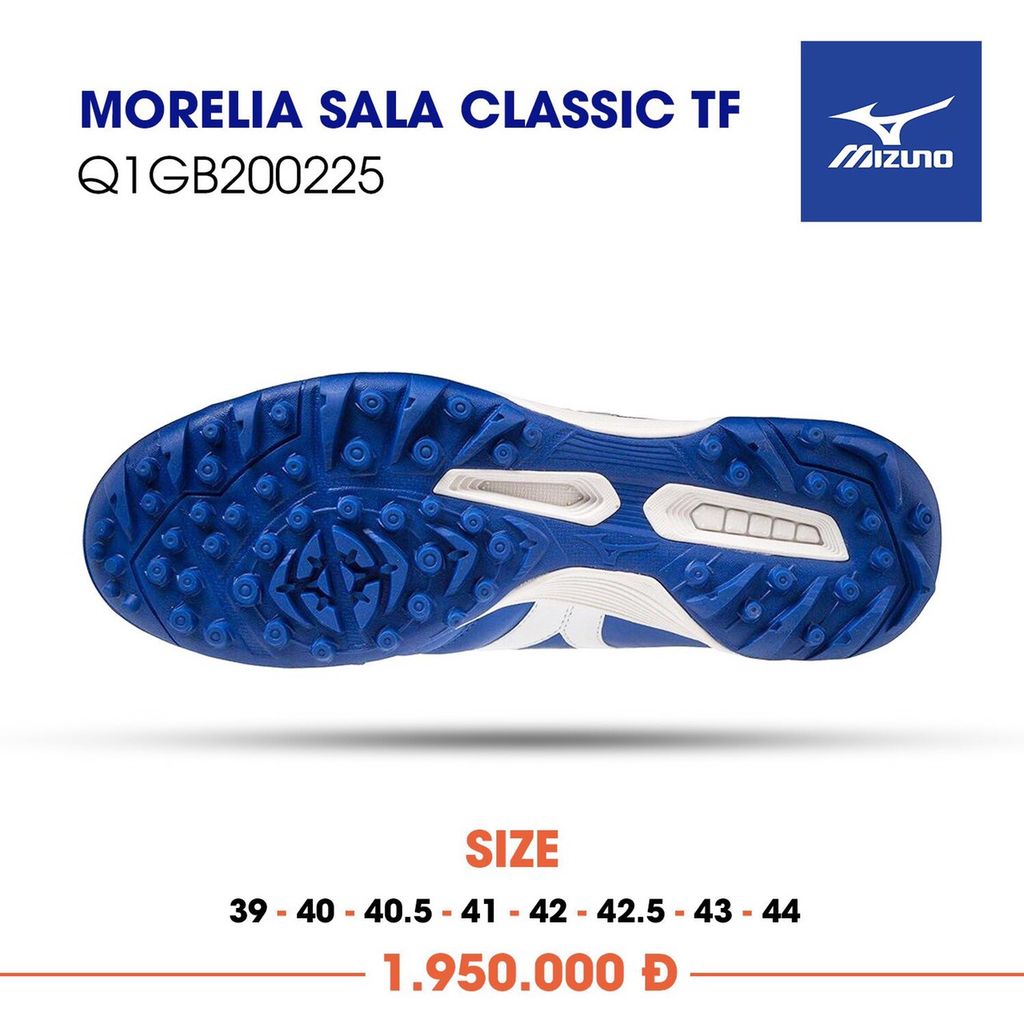 MIZUNO MORELIA SALA CLASSIC TF REACH BEYOND - REFLEX WHITE/BLUE