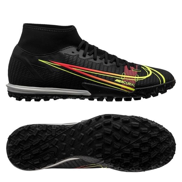 Nike Mercurial Superfly 8 Academy TF Black x Prism - Black/Cyber Yellow/Off Noir