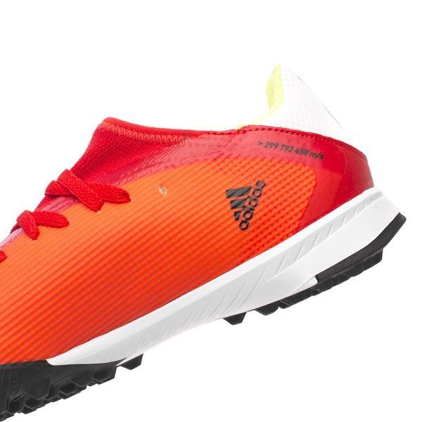 adidas X Speedflow .3 TF Meteorite - Red/Footwear White/Solar Red Kids