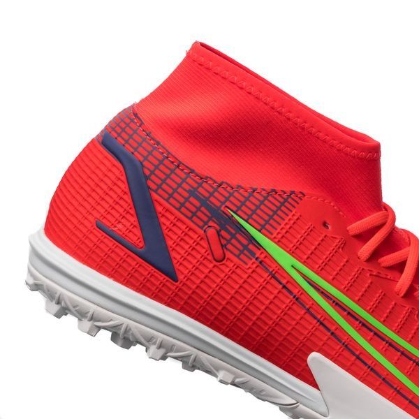 Nike Mercurial Superfly 8 Academy TF Spectrum - Bright Crimson/Metallic Silver