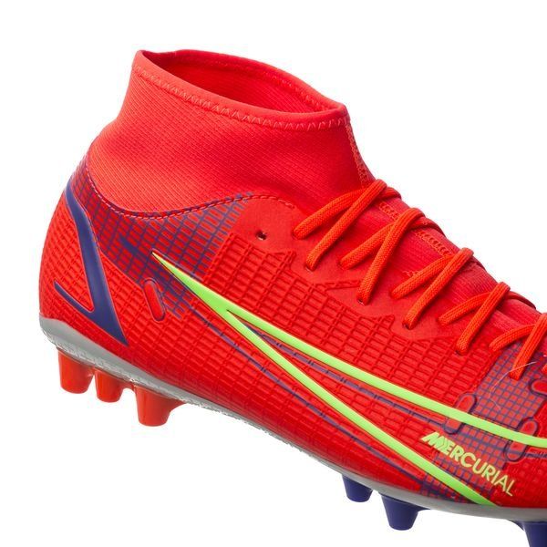 Nike Mercurial Superfly 8 Academy AG Spectrum - Bright Crimson/Metallic Silver