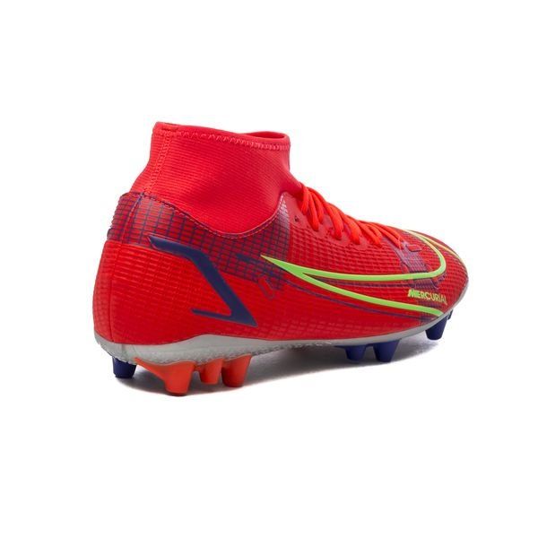 Nike Mercurial Superfly 8 Academy AG Spectrum - Bright Crimson/Metallic Silver