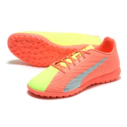 PUMA ONE 20.4 TF RISE - ENERGY PEACH/FIZZY YELLOW/PUMA AGED SILVER