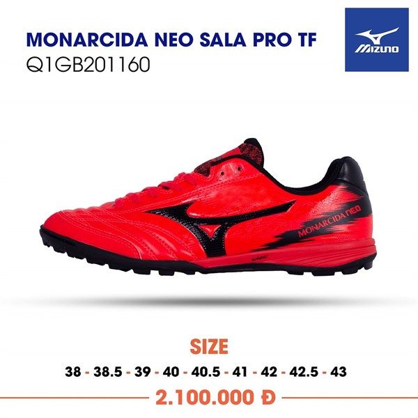 MIZUNO MONARCIDA NEO SALA PRO TF IGNITION RED/BLACK