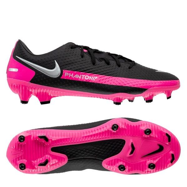 Nike Phantom GT Academy MG - Black/Metallic Silver/Pink Blast