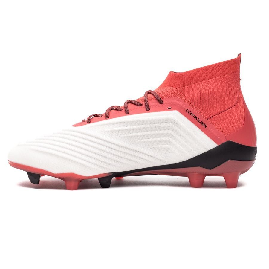 adidas Predator 18.1 FG/AG Cold Blooded - Footwear White/Core Black/Real Coral