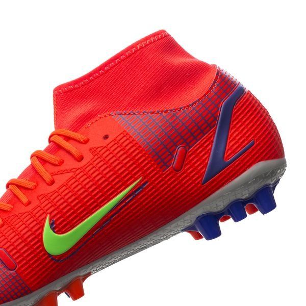 Nike Mercurial Superfly 8 Academy AG Spectrum - Bright Crimson/Metallic Silver