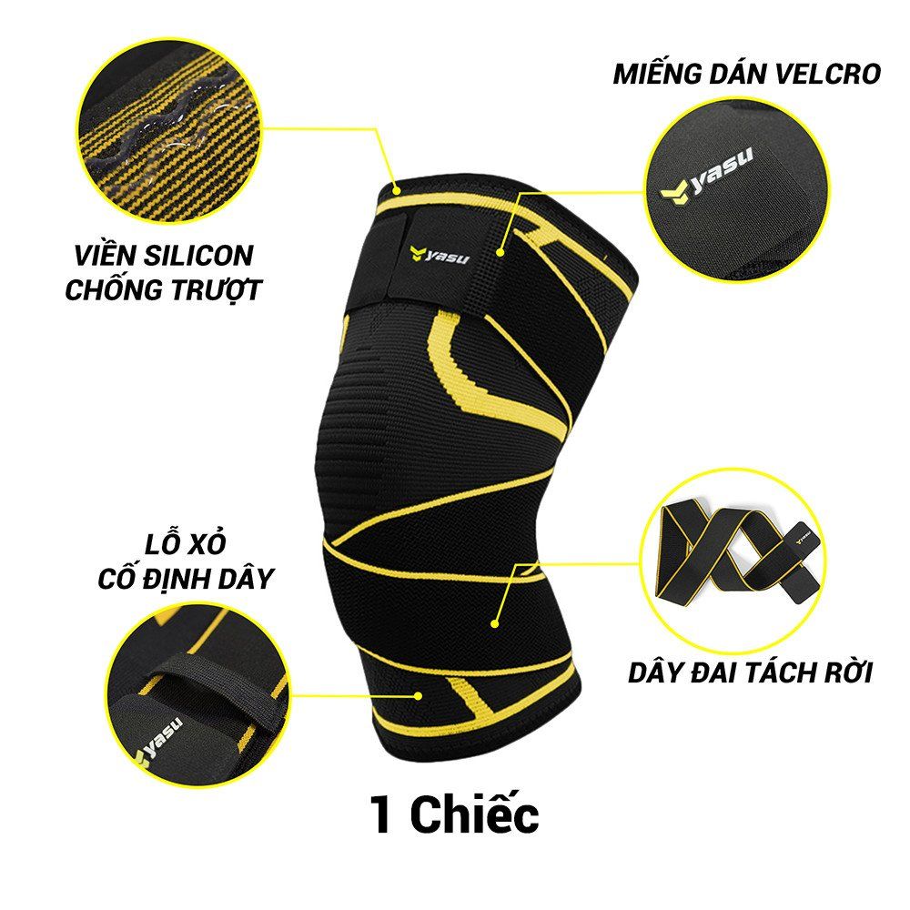 Bó gối Yasu CS06 có dây đai - màu ngẫu nhiên