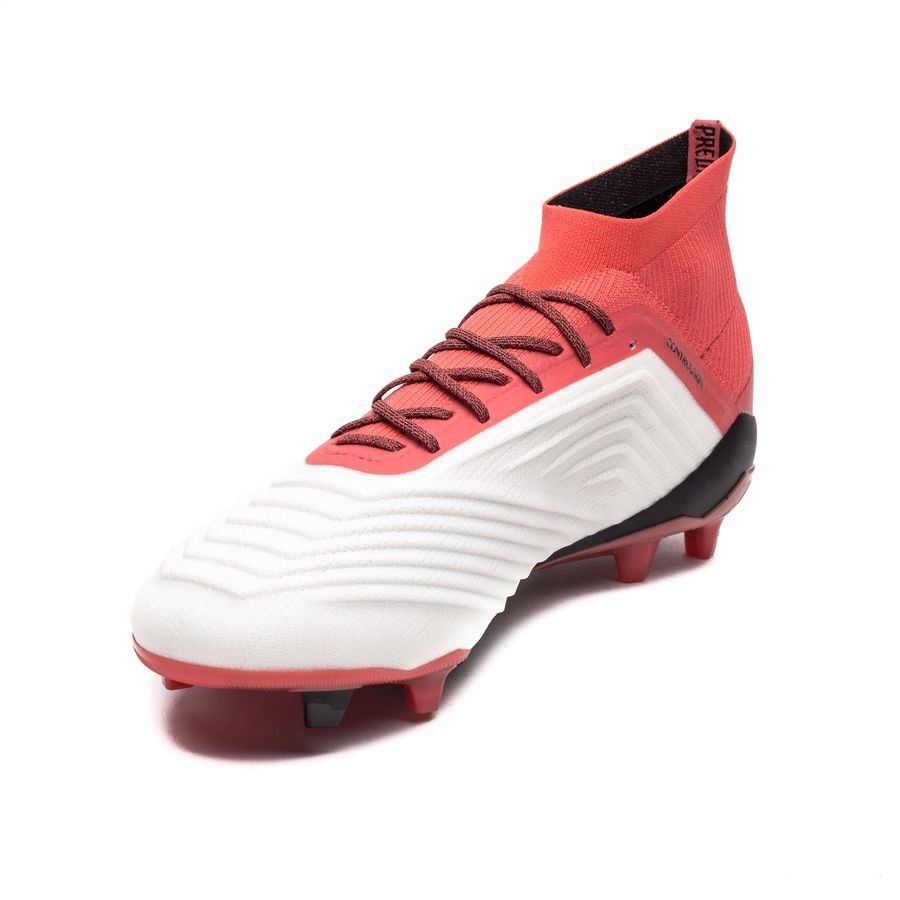adidas Predator 18.1 FG/AG Cold Blooded - Footwear White/Core Black/Real Coral