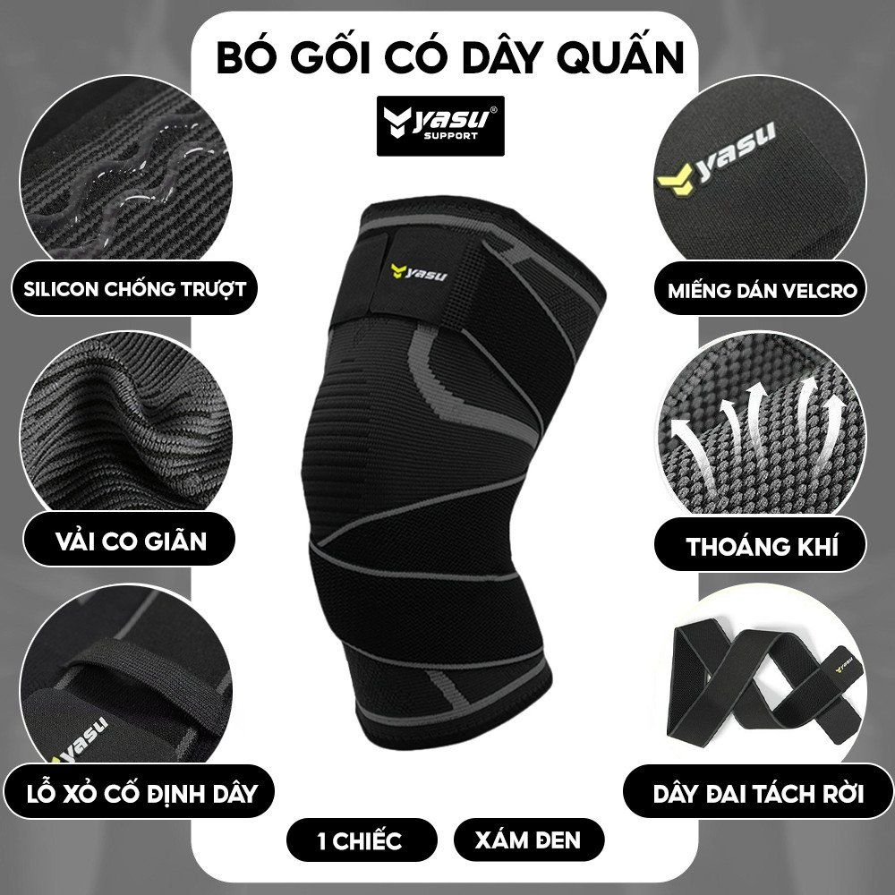 Bó gối Yasu CS06 có dây đai - màu ngẫu nhiên
