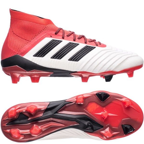 adidas Predator 18.1 FG/AG Cold Blooded - Footwear White/Core Black/Real Coral