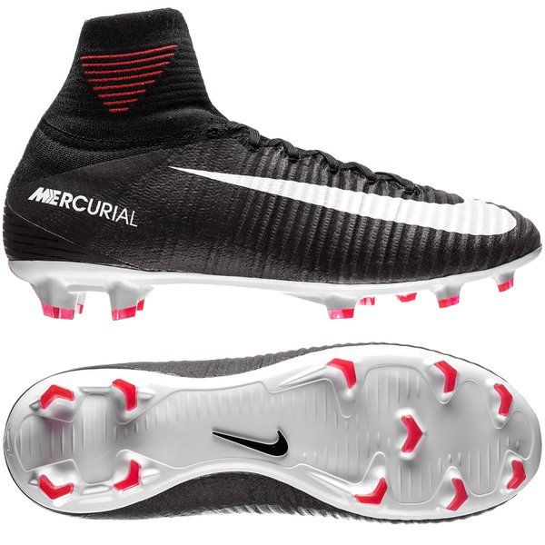 Nike Mercurial Superfly V FG Pitch Dark - Black/White/University Red