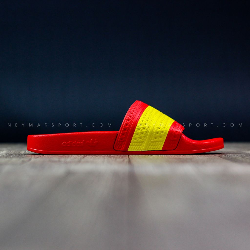 Dép chính hãng Adidas Adilette Spain - Red/Yellow