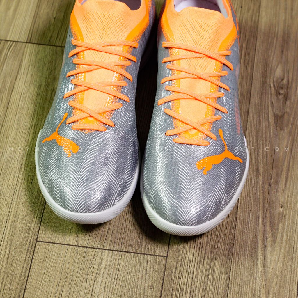 Giày đá bóng PUMA Ultra 1.4 Pro Cage TT Instinct - Diamond Silver/Neon Citrus 106721-01