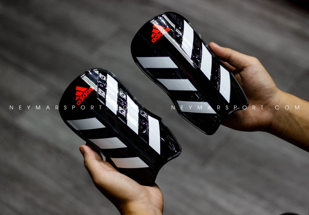 Everlesto Shin Guards Black / White / Solar Red