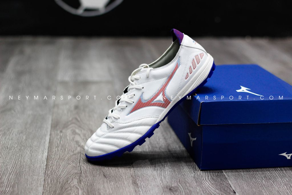MIZUNO MORELIA NEO III PRO AS TF NEXT WAVE - WHITE-HIGH RISK RED