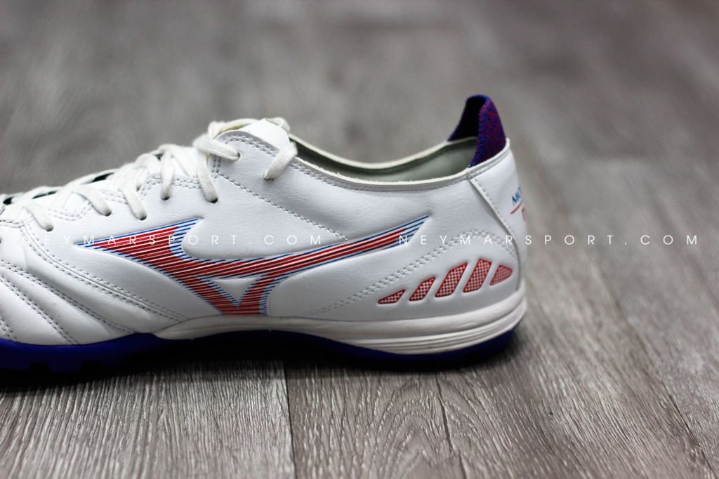 MIZUNO MORELIA NEO III PRO AS TF NEXT WAVE - WHITE-HIGH RISK RED