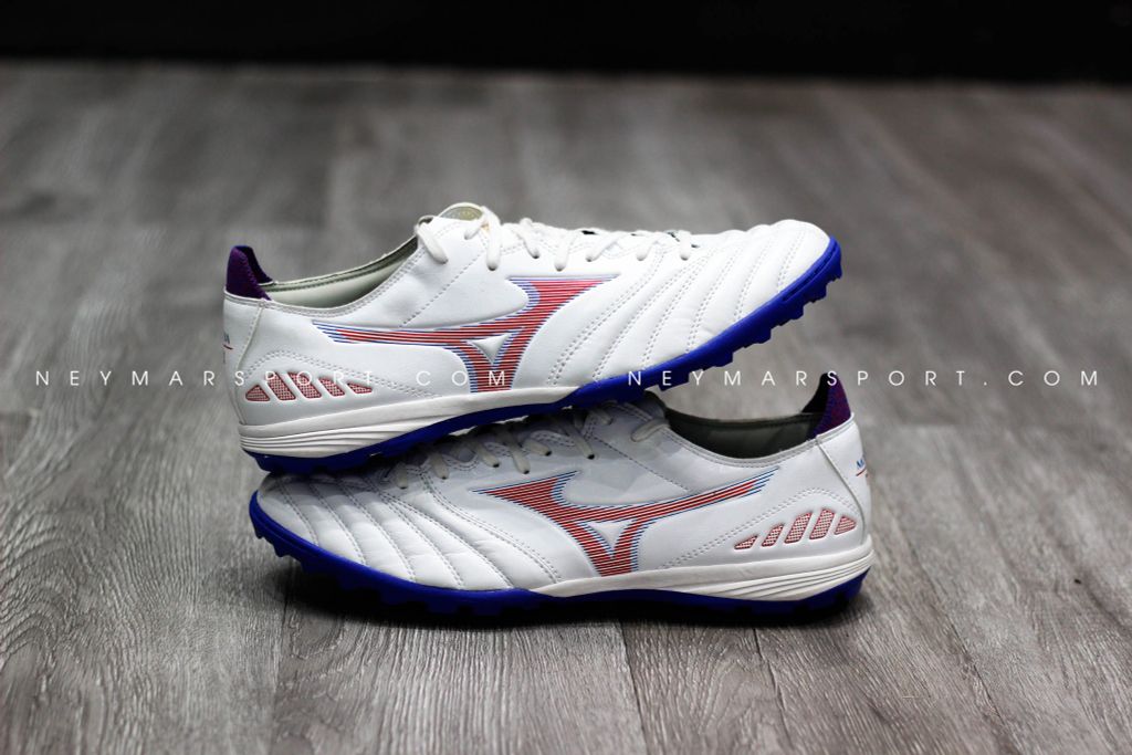 MIZUNO MORELIA NEO III PRO AS TF NEXT WAVE - WHITE-HIGH RISK RED
