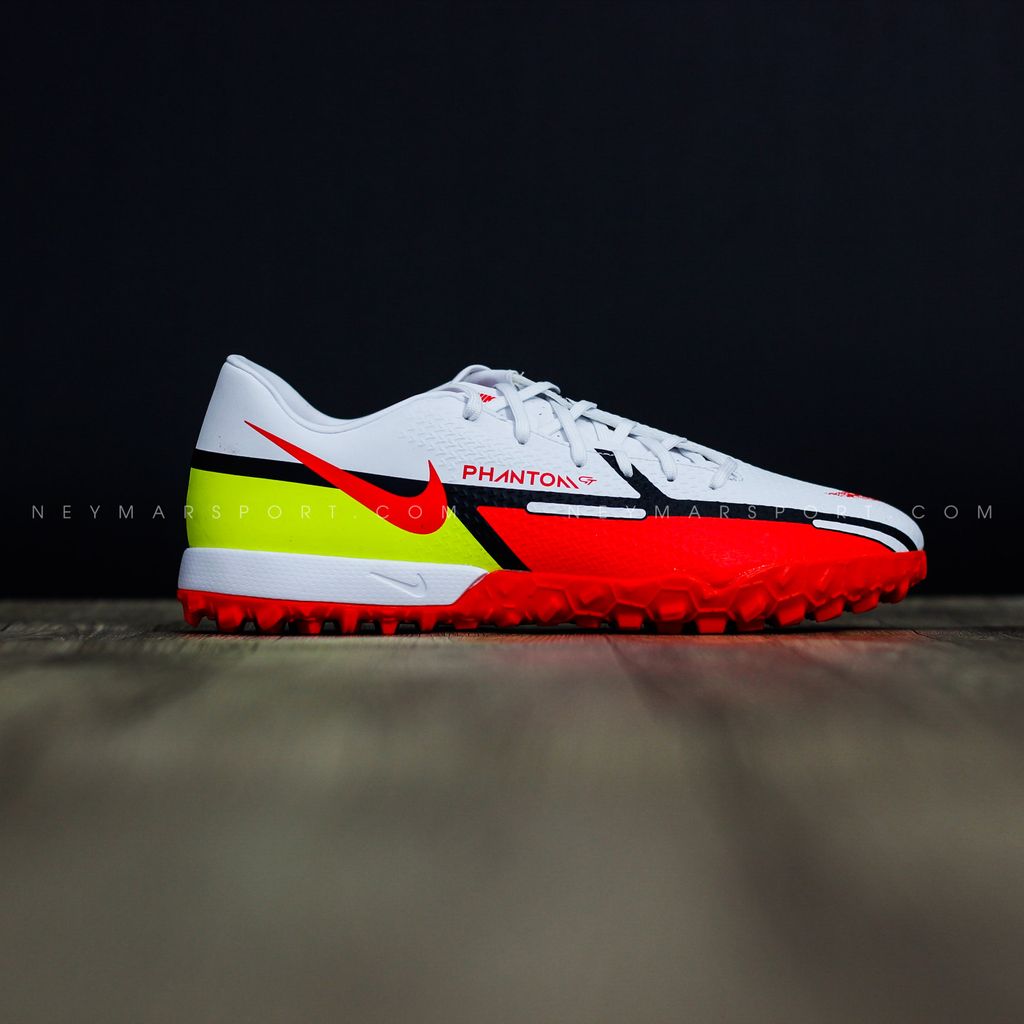 Nike Phantom GT 2 Academy TF Motivation - White/Bright Crimson/Volt
