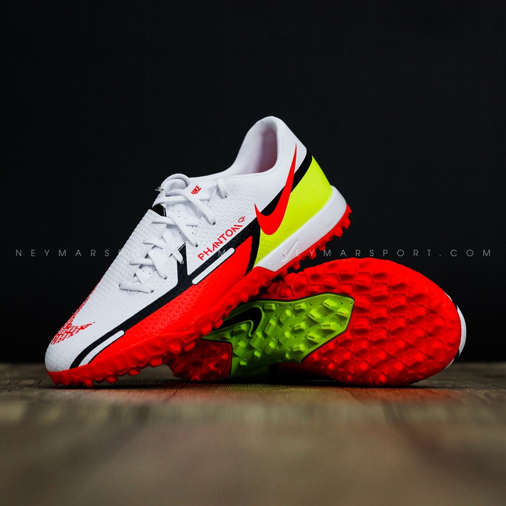 Nike Phantom GT 2 Academy TF Motivation - White/Bright Crimson/Volt