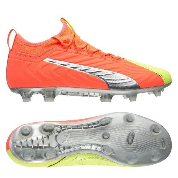 PUMA One 20.3 FG/AG Rise - Energy Peach/Fizzy Yellow/PUMA Aged Silver