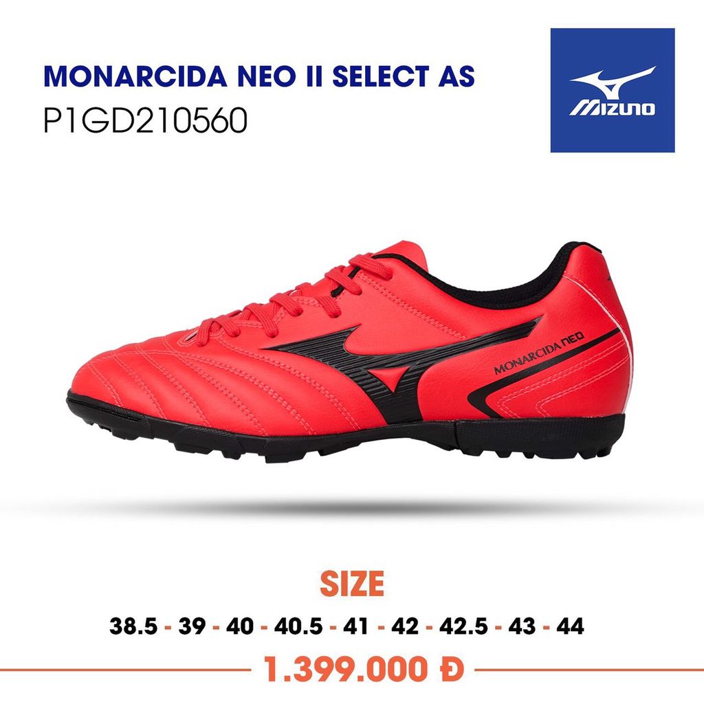 MIZUNO MONARCIDA NEO II SELECT AS TF RED/BLACK