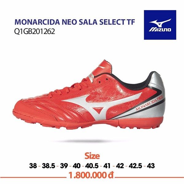 MIZUNO MONARCIDA SALA SELECT TF RED/WHITE
