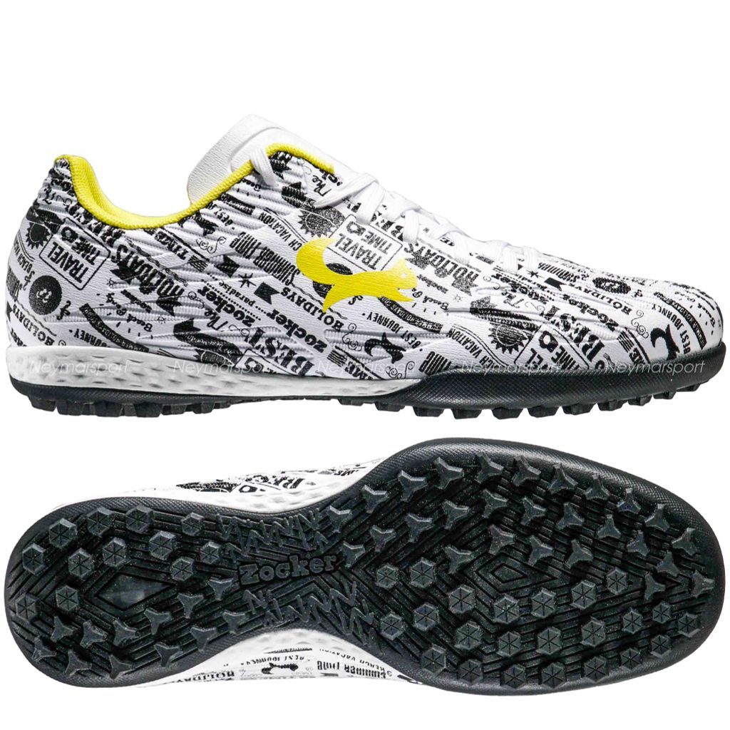 Giày đá bóng Zocker Winner Energy - White/Black SNS-008-White