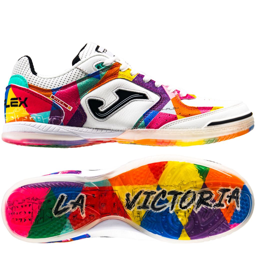 Giày đá bóng Joma Top Flex Victoria 2582 Limited Edition IN - White Coral/Multicolor TOPS2582IN