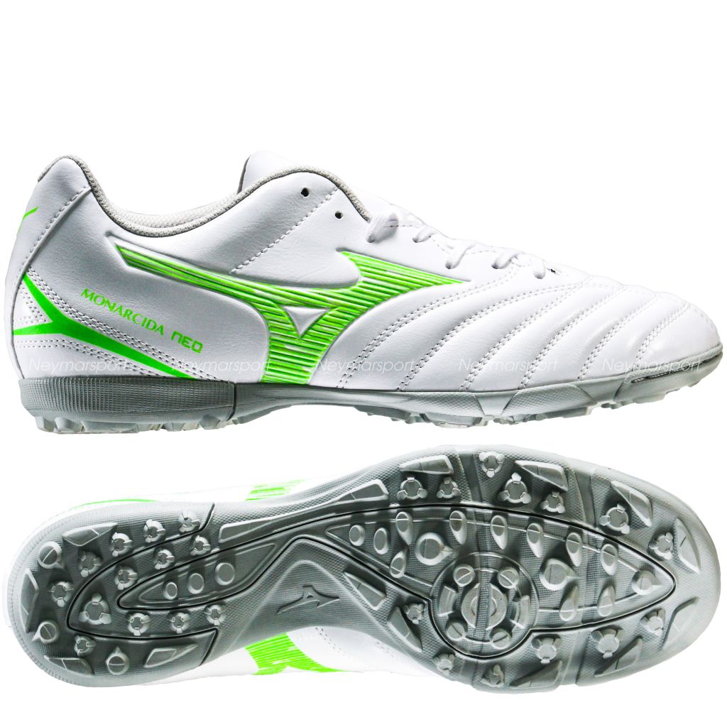 Giày đá bóng Mizuno Monarcida Neo III Select TF Frontier Pack - White/Green P1GD252537
