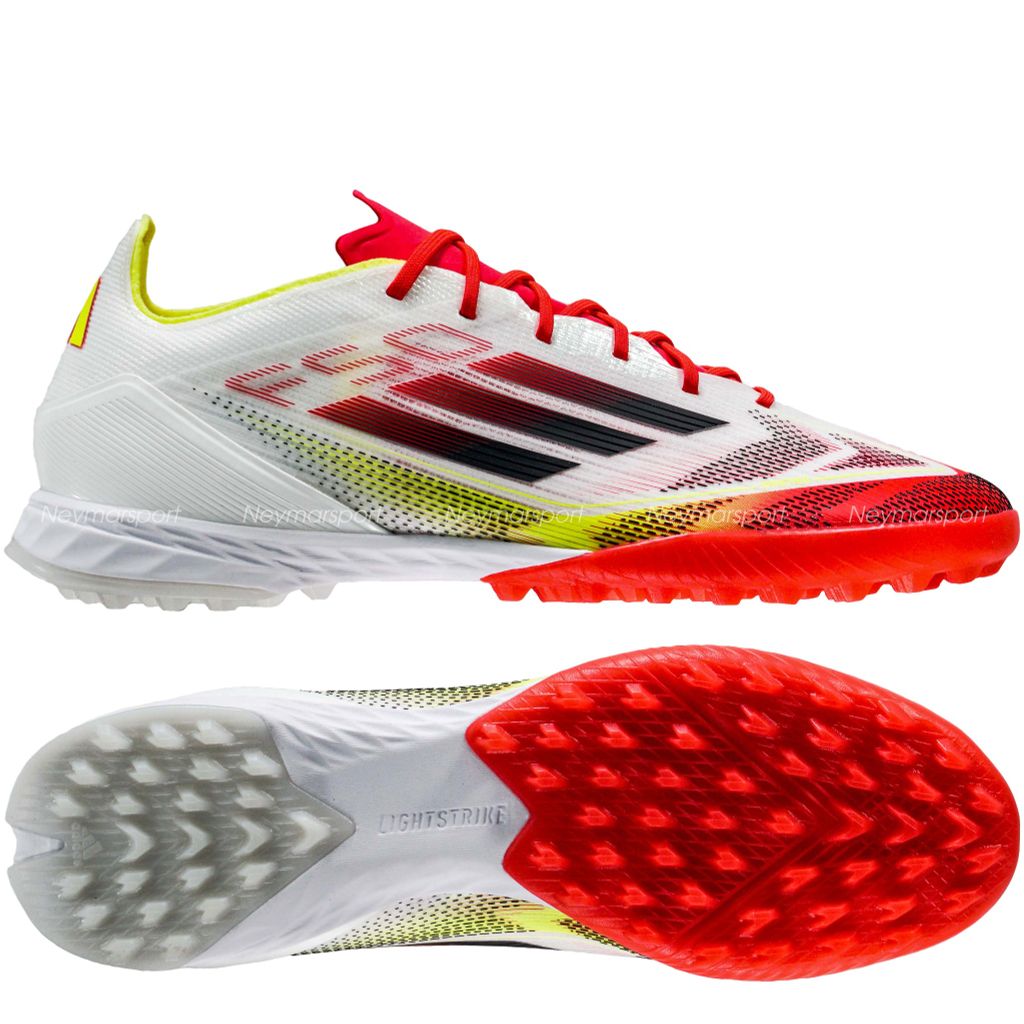 Giày đá bóng adidas F50 Pro TF Pure Victory - Footwear White/Core Black/Solar Yellow IE1220