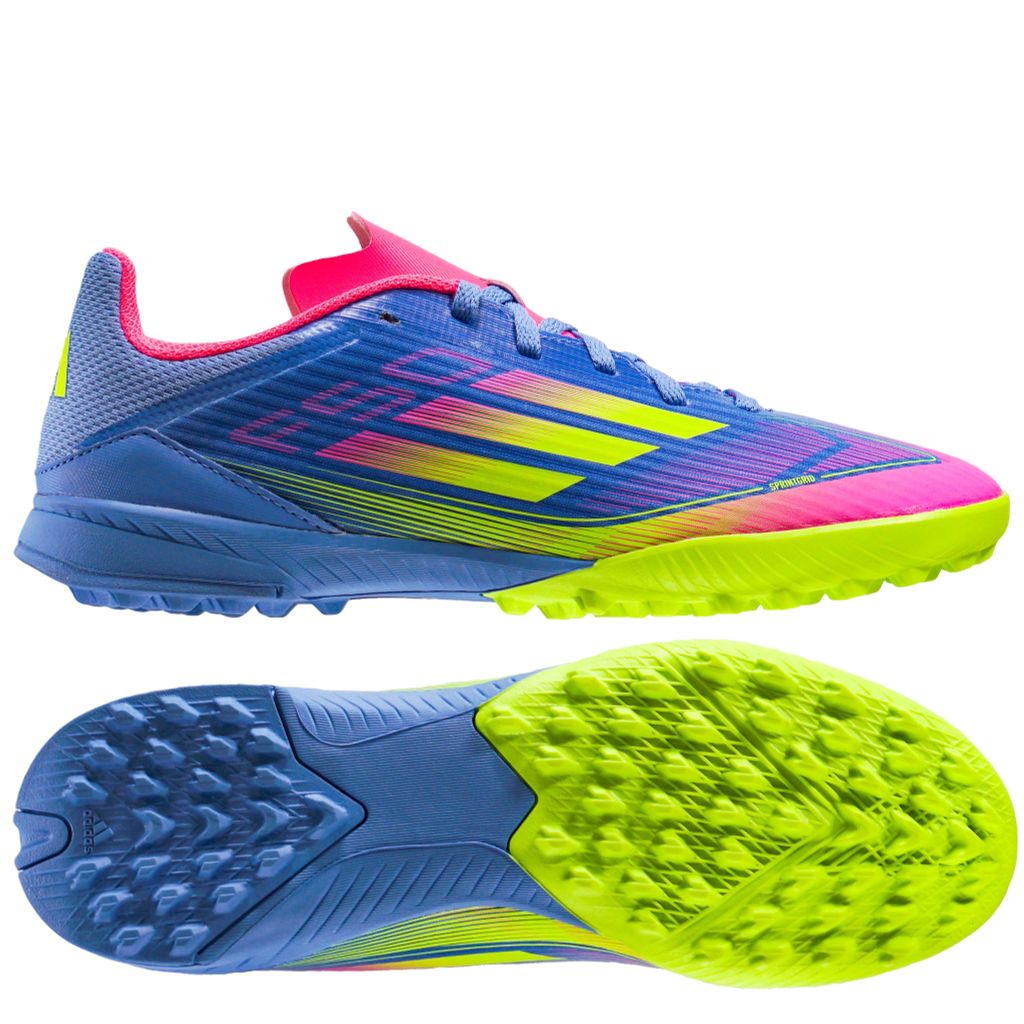 Giày đá bóng adidas F50 League TF Celestial Victory - Blue Fusion/Lucid Lemon/Lucid Lemon Kids IE3754