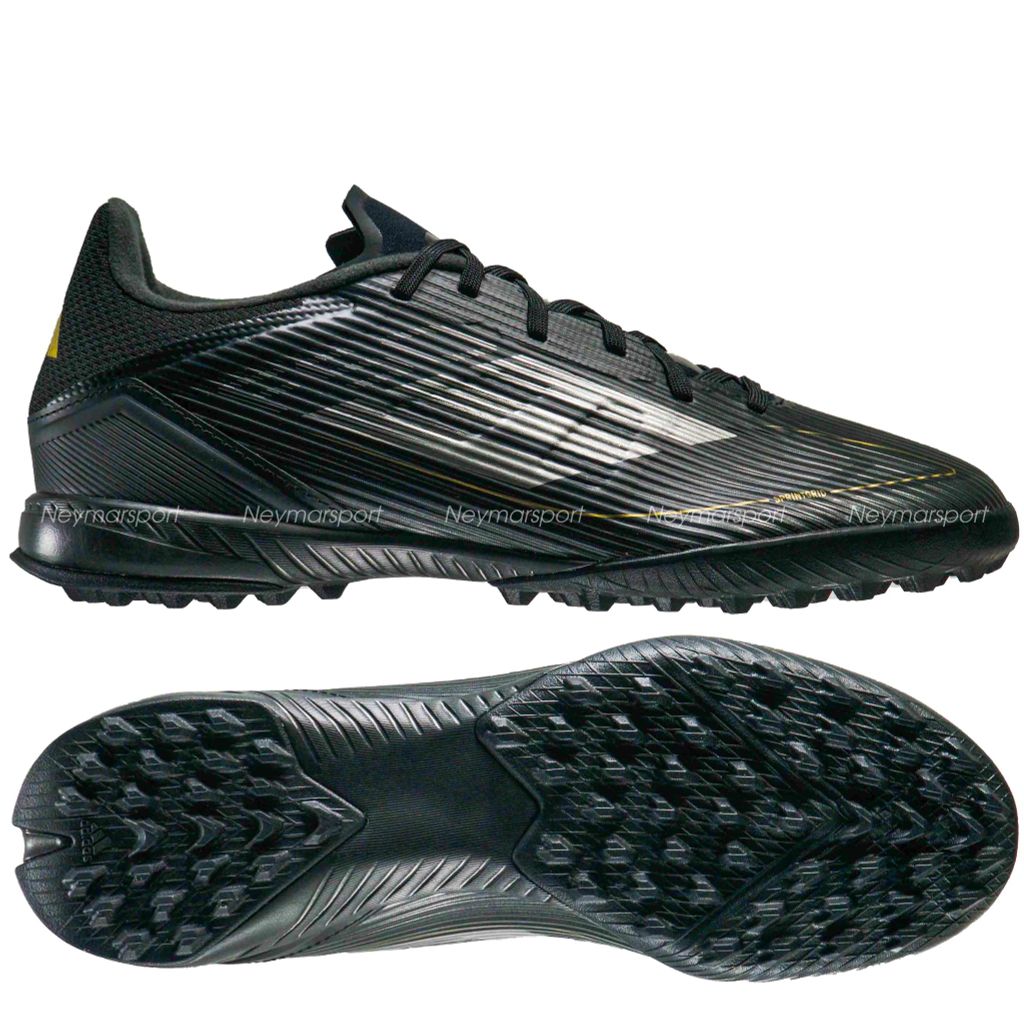 Giày đá bóng adidas F50 League TF Dark Spark - Core Black/Iron Metal/Gold Metallic IF1337