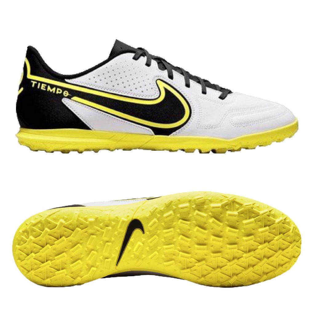 Nike Tiempo React Legend 9 Club TF - White/Dark Smoke Grey/Black/Yellow