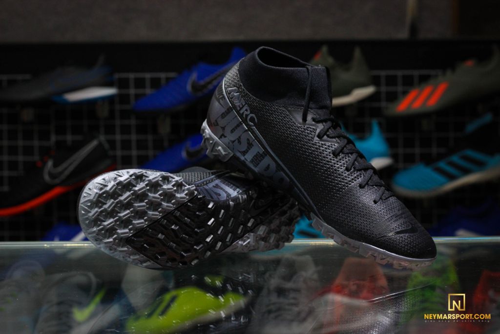 NIKE MERCURIAL SUPERFLY 7 ACADEMY TF UNDER THE RADAR - BLACK/METALLIC COOL GREY