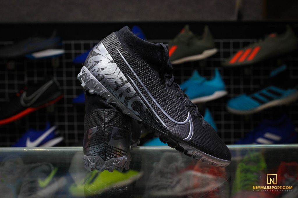 NIKE MERCURIAL SUPERFLY 7 ACADEMY TF UNDER THE RADAR - BLACK/METALLIC COOL GREY
