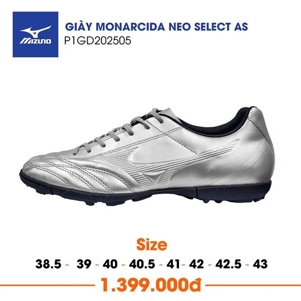 MIZUNO MONARCIDA NEO SELECT AS TF SILVER/BLACK