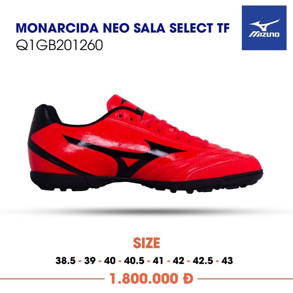 MIZUNO MONARCIDA NEO SALA SELECT TF -IGNITION RED/BLACK