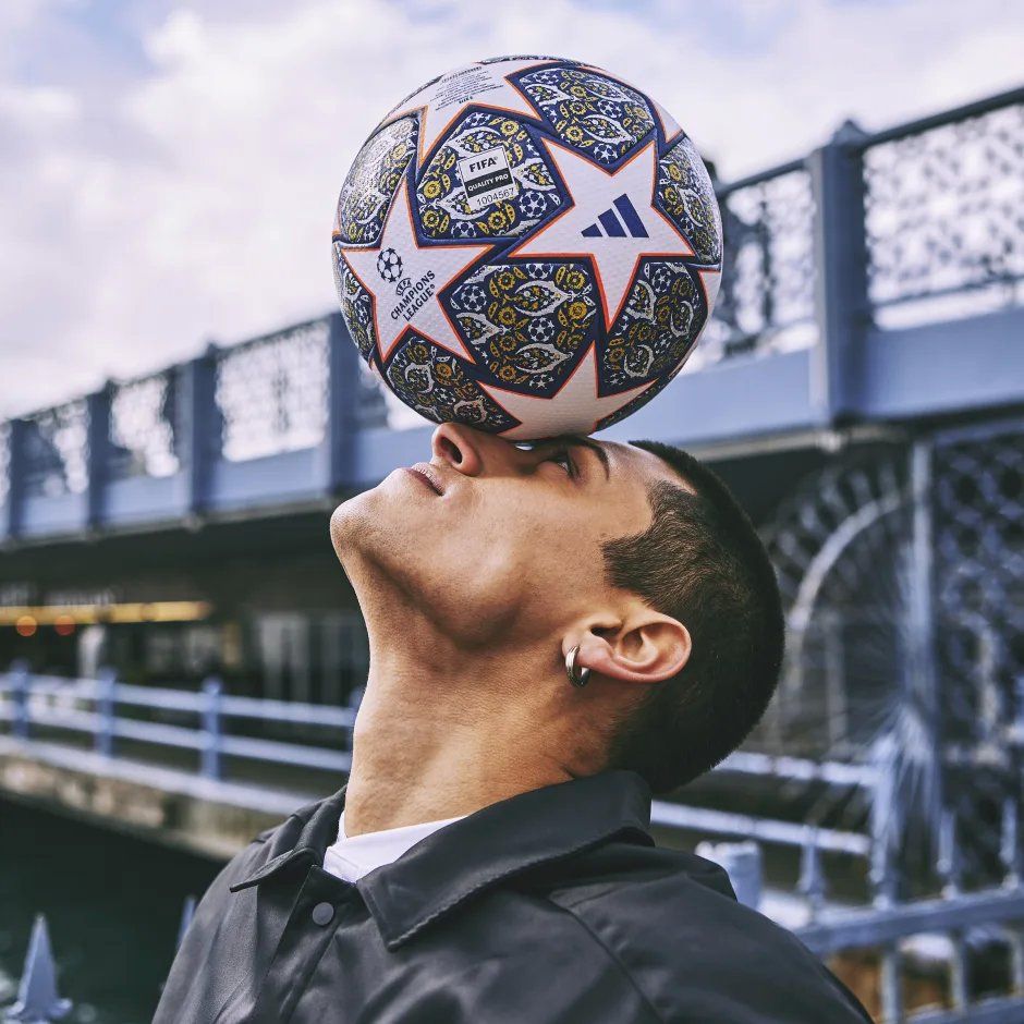 Quả bóng đá adidas Football Champions League 2023 Pro Match Ball - White/Royal Blue/Orange