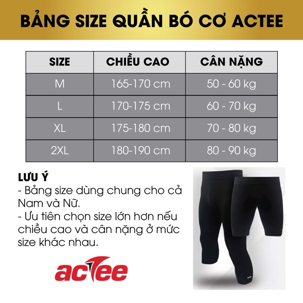 Quần bó cơ 3/4 Actee Maxfit