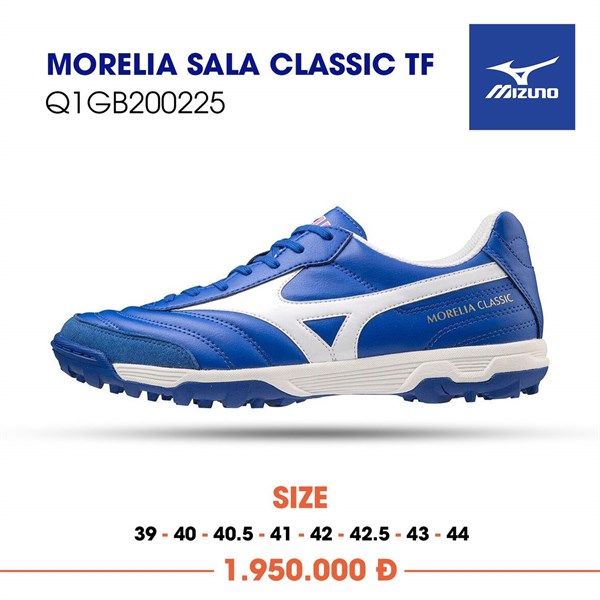MIZUNO MORELIA SALA CLASSIC TF REACH BEYOND - REFLEX WHITE/BLUE