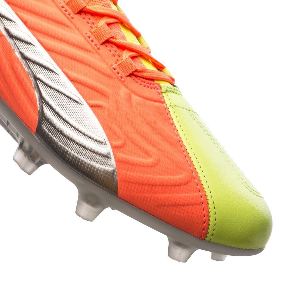 PUMA One 20.3 FG/AG Rise - Energy Peach/Fizzy Yellow/PUMA Aged Silver