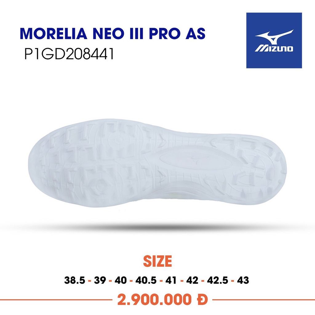 MIZUNO MORELIA NEO III PRO AS TF - White/Yellow/Pink