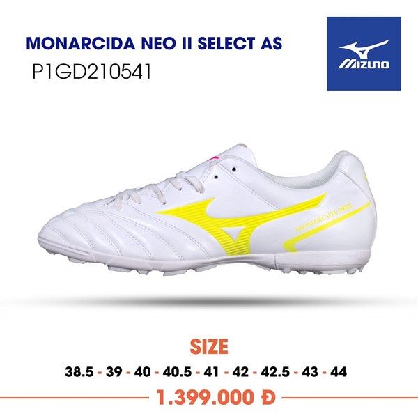 MIZUNO MONARCIDA NEO II SELECT AS TF WHITE/YELLOW