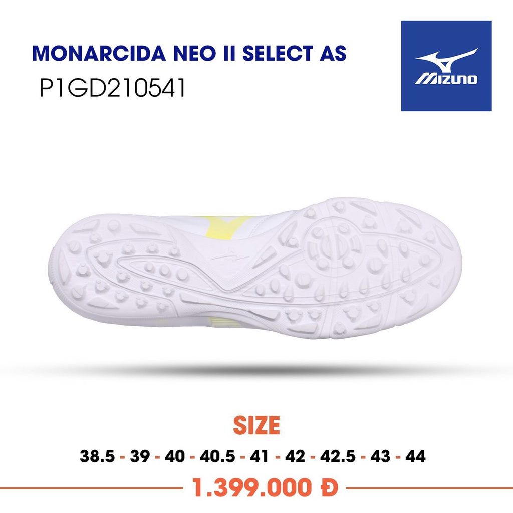 MIZUNO MONARCIDA NEO II SELECT AS TF WHITE/YELLOW