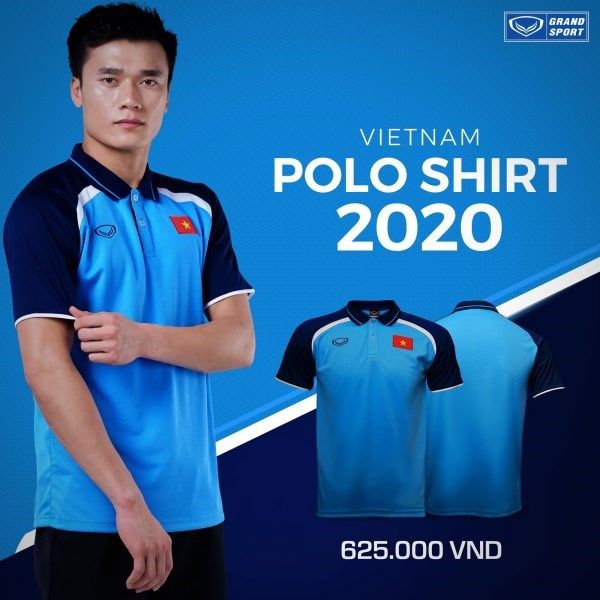 ÁO POLO ĐTVN 2020 XANH DA TRỜI